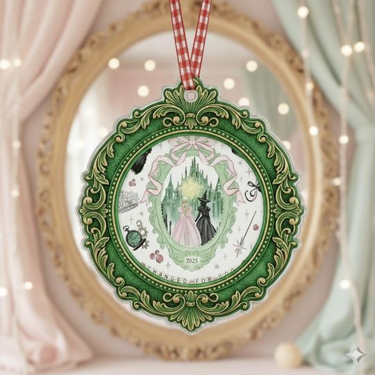 Discover Wicked Christmas Ornament: Witch & Princess Acrylic Fan Gift
