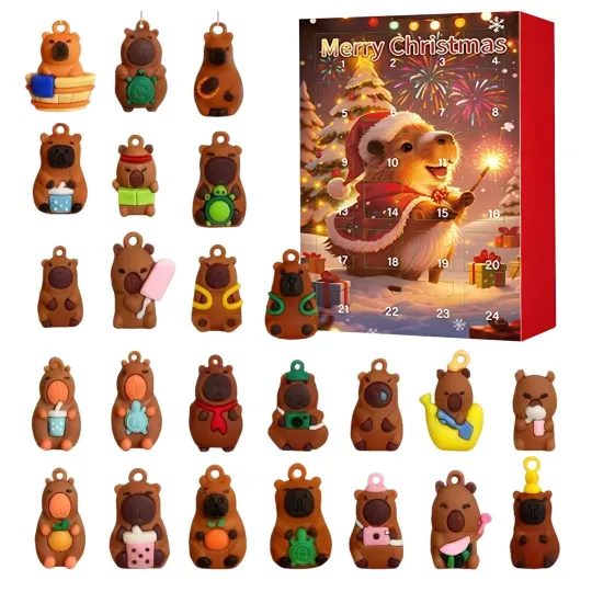 Discover Capybara Advent Calendars 2025 Christmas Ornament Countdown Calendar 3D Figures