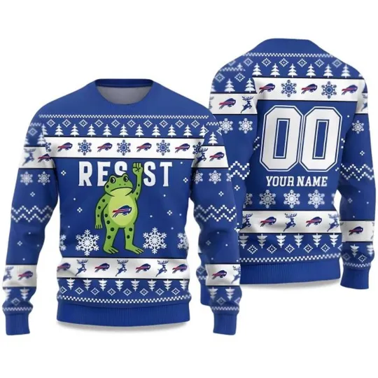 Bills Portland Frog Resist Ugly Christmas Sweater, Christmas Gift