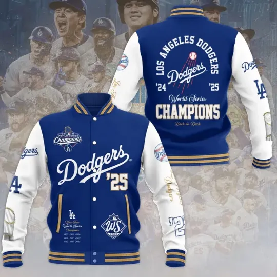 Discover Do@dg!ers 2025 World Series Champions Varsity Jacket – 425