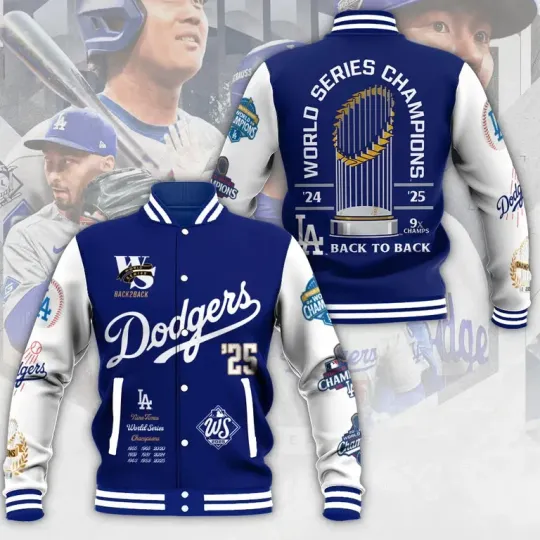 Discover Do@dg!ers 2025 World Series Champions Varsity Jacket – 3692