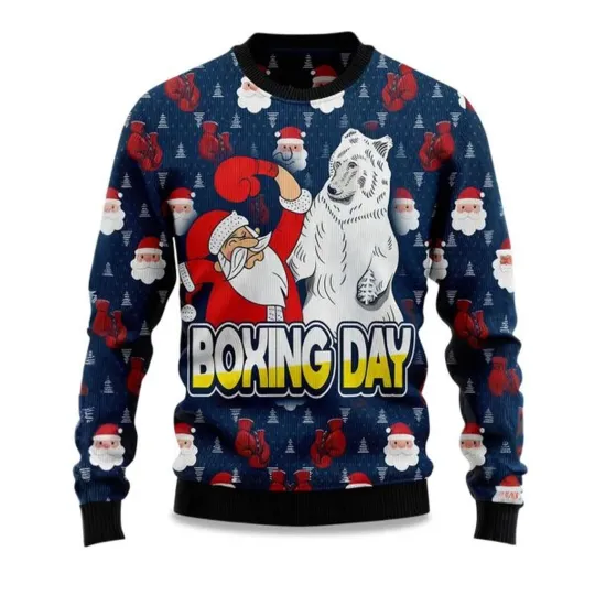 Discover 2025 Boxing Day Santa and Beer Ugly Christmas Sweater - Chrismast Gift