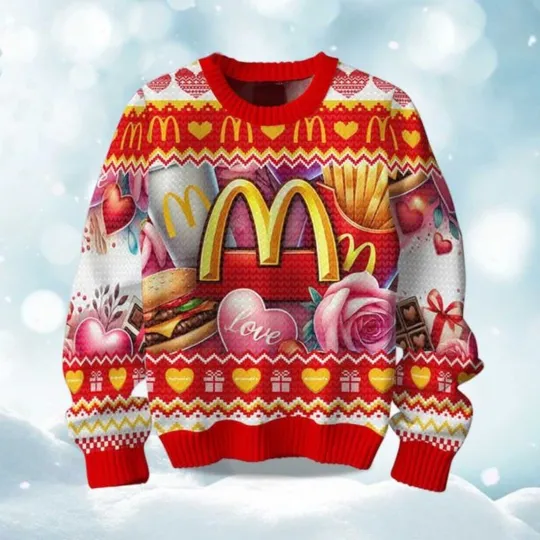 Discover 2025 McDonald’s I’M Loving You 2025 Christmas Ugly Sweater - Christmas Gift