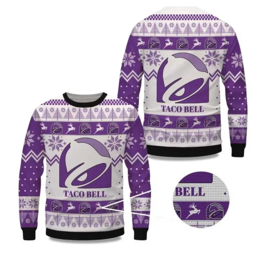 Christmas Taco Bell Ugly Sweater, Christmas Gift For Men, Women