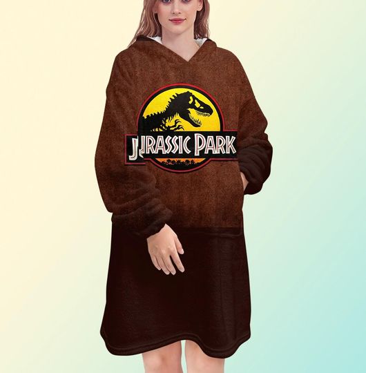 Jurassic Park Blanket Hoodie Oversized Sweatshirt Unisex