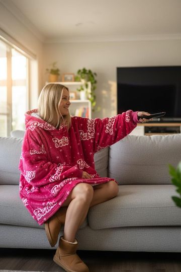 Discover Custom Oversized Barby wearable Blanket Hoodie Sweatshirt  Sherpa Fleece Snugggie