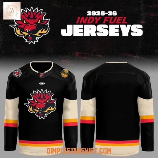 Discover IndyF New Season 2025 Black Hockey Jersey Reprint, Gift For Fans, Christmas Gift