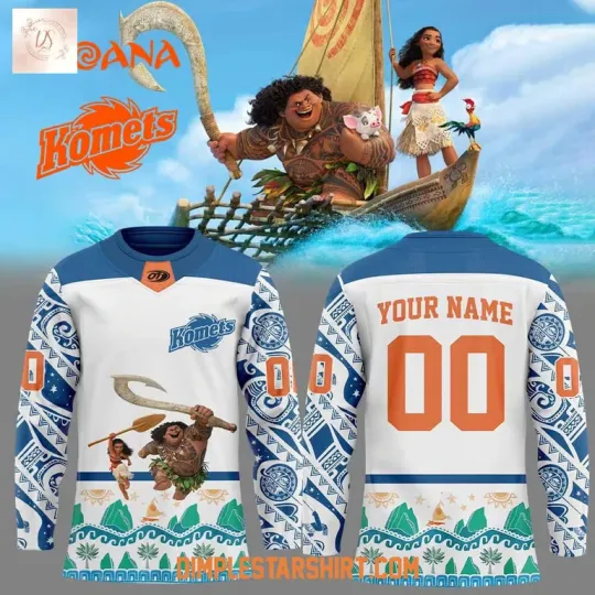 Discover FortW x Moana 2025 Hockey Jersey Reprint, Gift For Fans, Christmas Gift