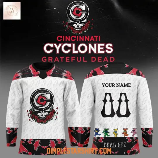 Discover CinCy Grateful D.e.@.d Night 2026 Hockey Jersey Reprint, Gift For Fans, Christmas Gift