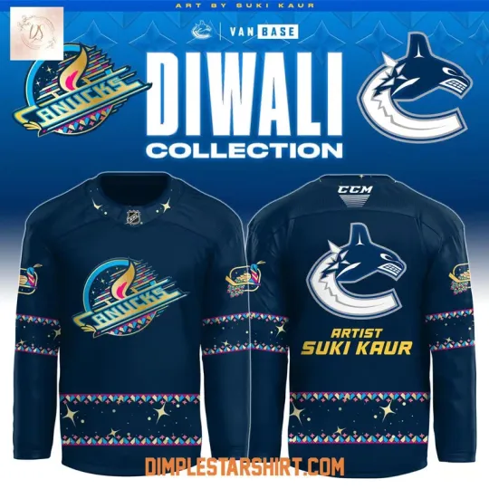Discover Vanc Diwali Skate 2025 Hockey Jersey Reprint, Gift For Fans, Christmas Gift