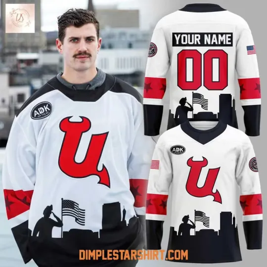 Discover Utic Veterans Day Uniform 2025 Hockey Jersey Reprint, Gift For Fans, Christmas Gift