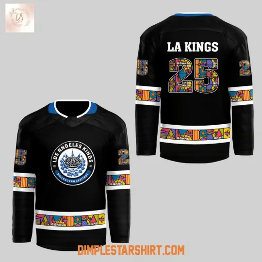 Discover LAK Salvadoran Heritage 2025 Hockey Jersey Reprint, Gift For Fans, Christmas Gift