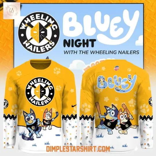 Discover Wheel x BlueyDad Night Hockey Jersey Reprint, Gift For Fans, Christmas Gift
