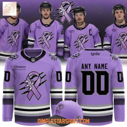 Discover Colu River Dragons Hockey Fights Cancer 2025 Jersey Reprint, Gift For Fans, Christmas Gift