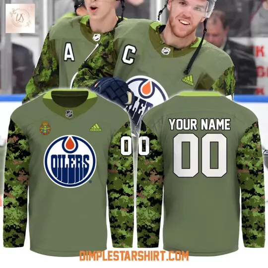 Discover EdmO Canadians Armed Force Appreciation Night Hockey Jersey Reprint, Gift For Fans, Christmas Gift