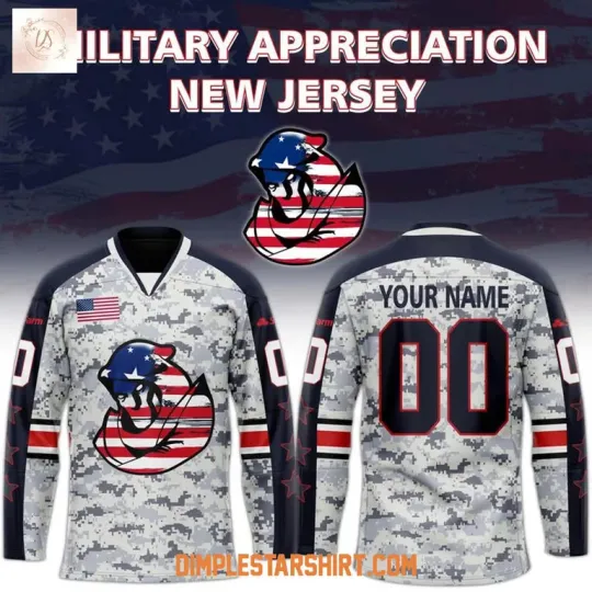 Discover Young Military Appreciation Night 2025 Hockey Jersey Reprint, Gift For Fans, Christmas Gift