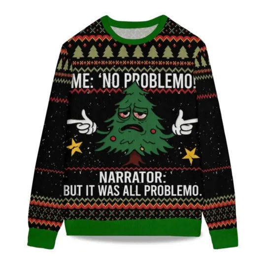 Discover 2025 Christmas Tree Me No Problemo Ugly Sweater - Christmas Gift For Men, Women
