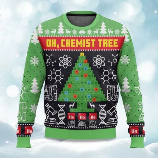 Discover Chemist Tree Science Ugly Christmas Sweater - Christmas Gift For Men, Women