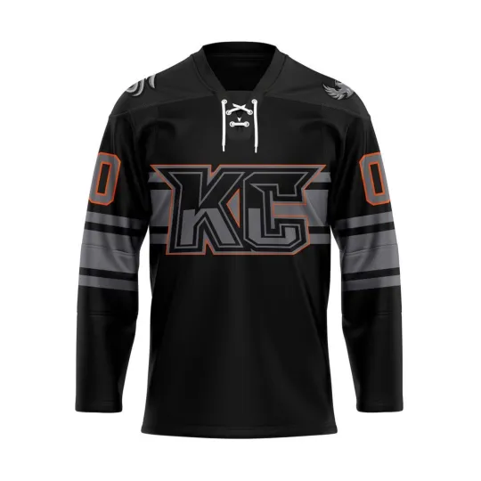 Discover Personalized Kansas City Mavericks 2025/26 Blackout Lace Hockey Shirt Men's