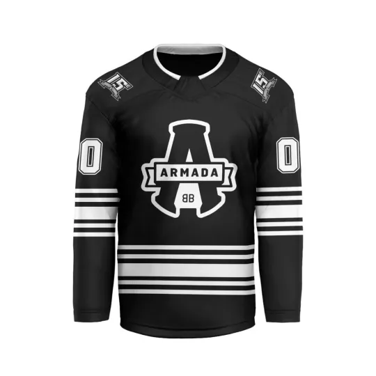 Discover Custom Blainville-Boisbriand Armada 2025/26 Black Hockey Shirt Men's Fan Gear
