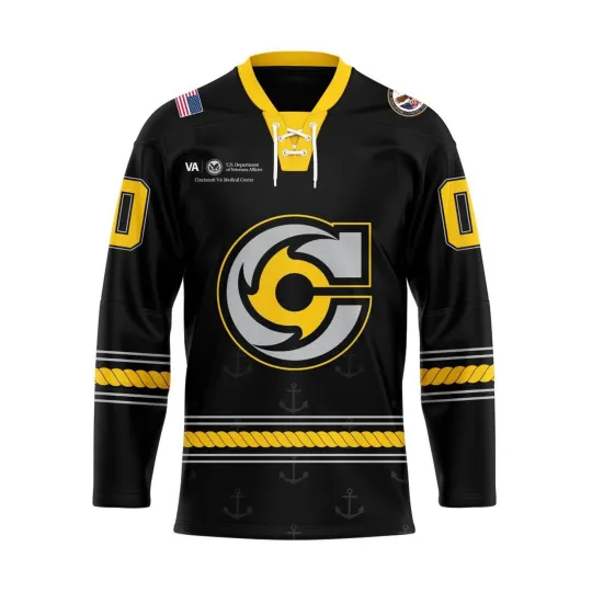 Discover Personalized Cincinnati Cyclones 2025/26 Military Appreciation Lace Hockey Shirt