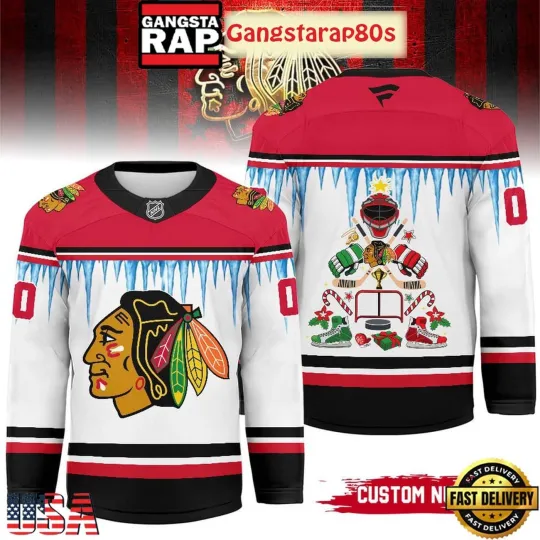 Discover Personalized Chicago Blackhawks Christmas 2025 Hockey Shirt Men's Fan Gear Gift
