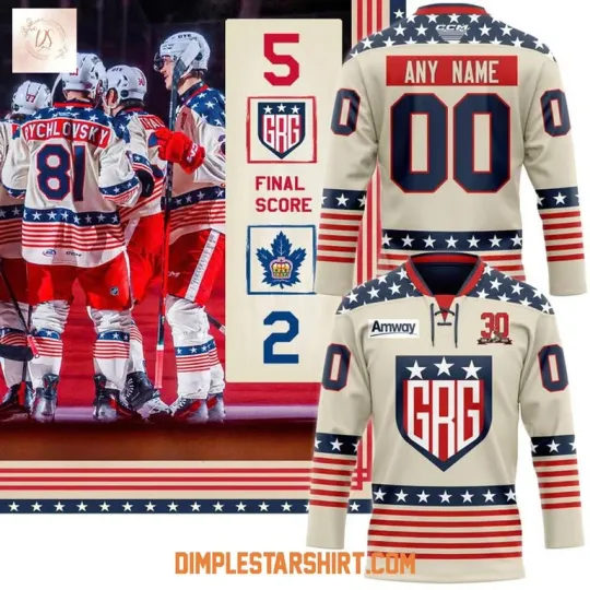 Discover GrandR Military Night 2025 Hockey Jersey Reprint, Gift For Fans, Christmas Gift