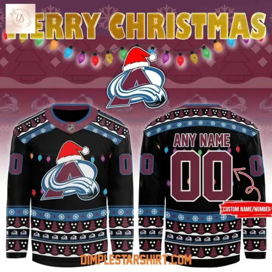 Discover Colo Merry Christmas 2025 Hockey Jersey Reprint, Gift For Fans, Christmas Gift
