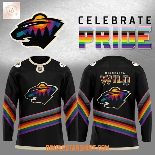 Discover Minn Celebrate Pride Night Hockey Jersey Reprint, Gift For Fans, Christmas Gift