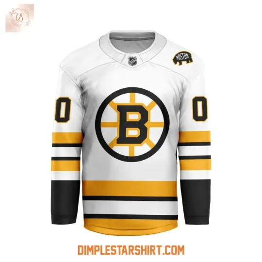 Discover BosB Personalized New 2025 2026 Away Hockey Jersey Reprint, Gift For Fans, Christmas Gift