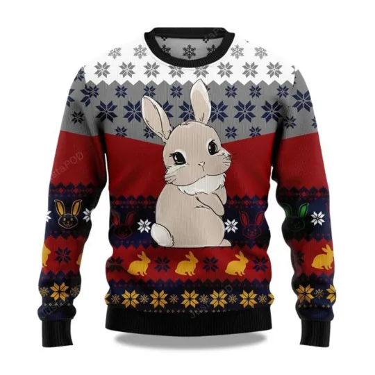 Discover Cute Rabbit Christmas Ugly Sweater