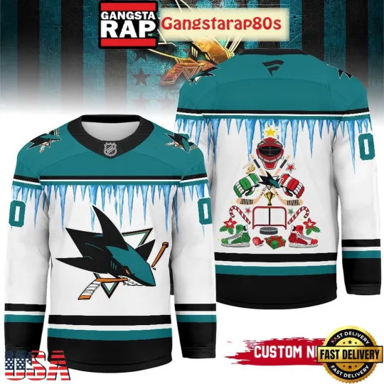 Discover Personalized San Jose Sharks Christmas 2025 Hockey Shirt Men's Fan Gear Gift