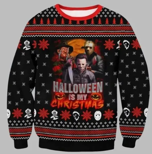 Michael Myers Halloween Horror Ugly Sweater Happy Halloween Sweater