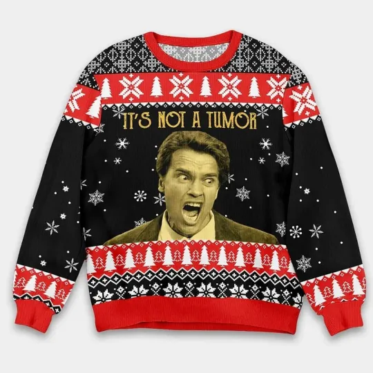 Discover Arnold Schwarzenegger Kindergarten Cop It’s Not A Tumor Ugly Christmas Sweater