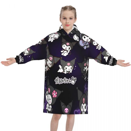 Kuromi Hoodie Blanket
