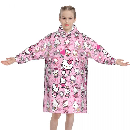 Hello Kitty Hoodie Blanket
