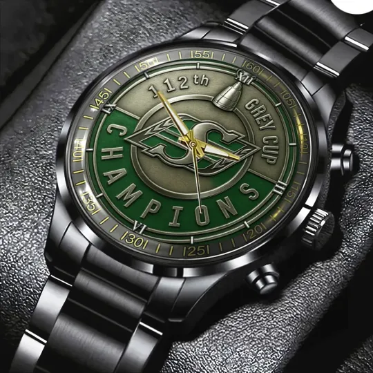 Discover Saskatchewan Roughriders Black Stainless Steel Watch
