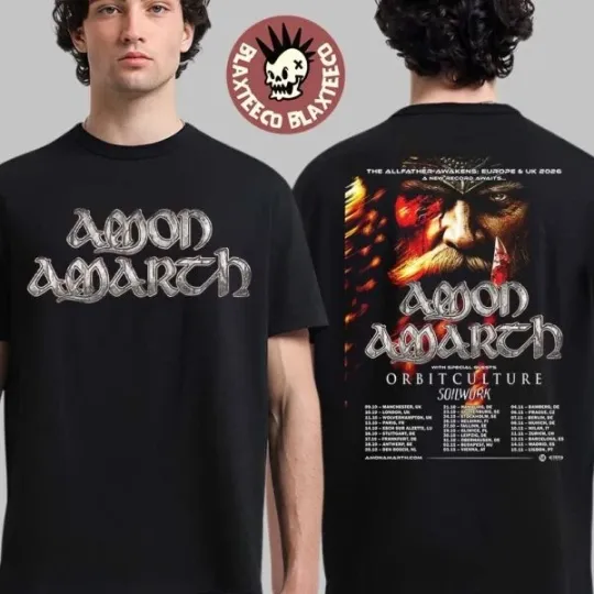Amon Amarth Europe And UK 2026 The Allfather Awakens Tour T-Shirt All Sizes