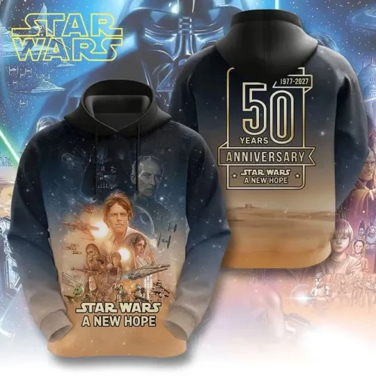 Discover Star Wars A New Hope 50th Anniversary Hoodie All Over Print