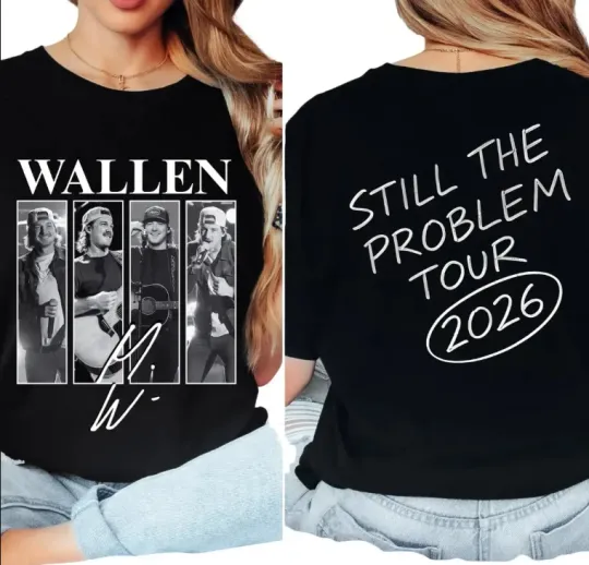 Discover Wallen Western  Still The Problem  Tour 2026 T-shirt Country Music Graphic Tee