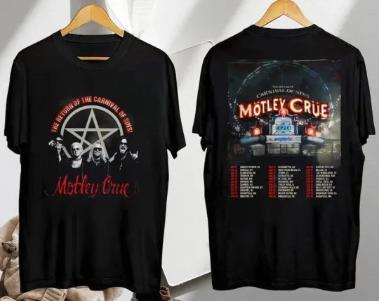 Discover Mötley Crüe Announces 2026 North American Tour-Double Side Shirt