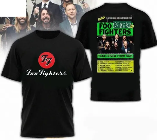 Discover FF Band Fighters Take Cover Tour 2026-Double Side Shirt