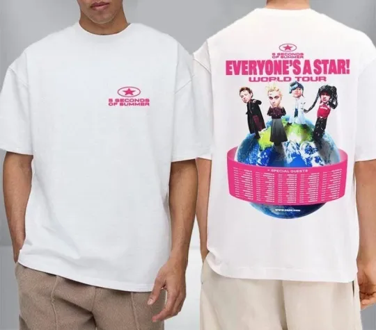 Discover 5 Seconds of Summer Everyone's A Star 2026 World Tour-2 Side Shirt