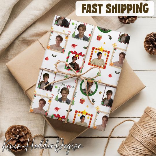 Discover Team Beach Boy Christmas Wrapping Paper, Funny Holiday Gift Wrap, Cute Winter Gift Wrapping Paper, Conrad Christmas Gift Wrap For Him Her