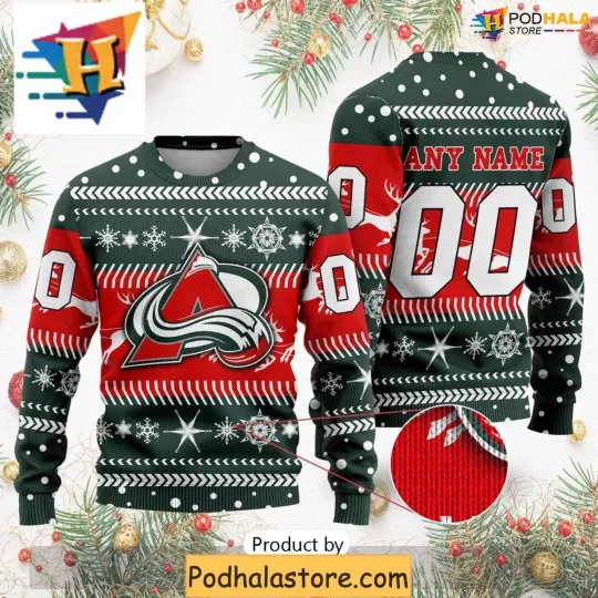 Discover Personalized Colorado Avalanche Ugly Christmas Sweater for Xmas Gift and Holiday