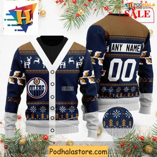 Discover Personalized Edmonton Oilers Ugly Christmas Sweater for Christmas Celebrations