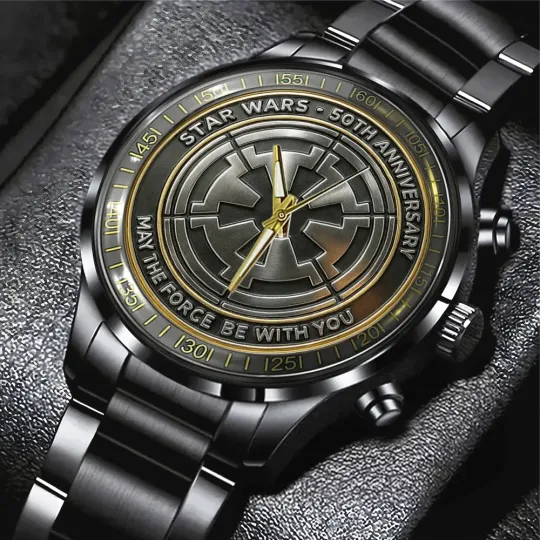Discover Star Wars 50th Anniversary Black Stainless Steel Watch
