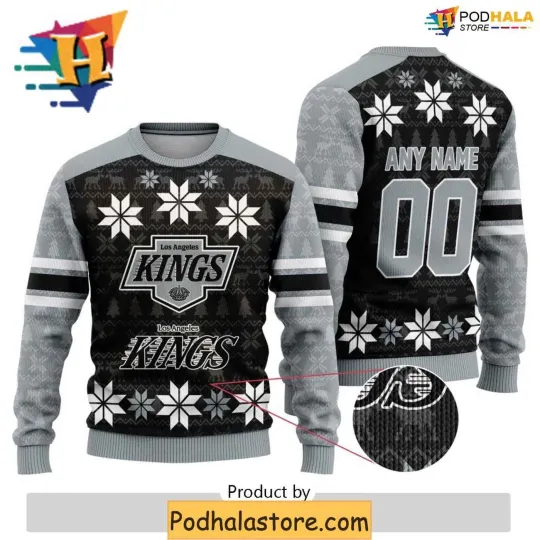 Discover Personalized Los Angeles Kings Ugly Christmas Sweater for Funny Xmas Celebration