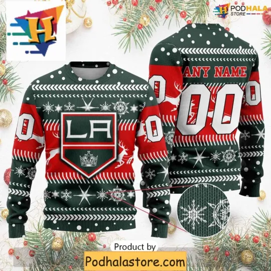 Discover Personalized Los Angeles Kings Ugly Christmas Sweater, Best Xmas Gift for Fans