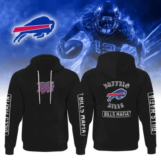 Discover Buff@l0 B!lls | Premium football Metal Hoodie